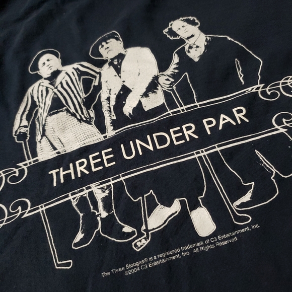 The Three Stooges Three Under Par 2004 L T-Shirt - Picture 3 of 5